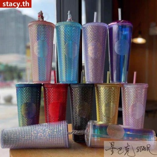 【พร้อมส่ง】 Starbucks Tumbler New Durian Cup Diamond Radiant Goddess Straw Cup Coffee Cup 710ml / 24oz