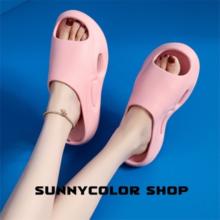 SUNNYCOLOR ร้องเท้า รองเท้าแตะ รองเท้าแฟชั่น สะดวกสบาย สไตล์เกาหลี แฟชั่น ด้านล่างหนา 2023 ใหม่ B98G0SS