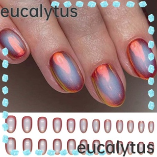 Eucalytus1 เล็บปลอม ไล่โทนสีรุ้ง ถอดออกได้ สําหรับตกแต่งเล็บ DIY