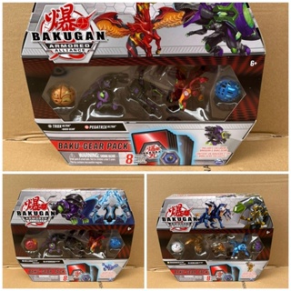 【สินค้าเฉพาะจุด】บาคุกัน Shijia Bakugan Kid Set 4 กล่องในกล่อง รวมการ์ดตัวละคร แม่เหล็ก แบบแมนนวล