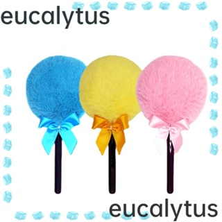 Eucalytus1 พัฟฟองน้ําแต่งหน้า รูปอมยิ้ม แบบนิ่ม แบบพกพา พร้อมด้ามจับ