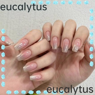 Eucalytus1 เล็บปลอมแฟชั่น หัวเหลี่ยม แบบยาว เต็มเล็บ สําหรับผู้หญิง