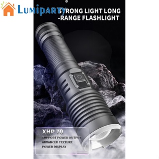 Lumiparty Xhp70 ไฟฉาย Led 1200-1500 Lumens หน้าจอดิจิทัล ซูมได้ พร้อมไฟแสดงสถานะ