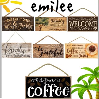 EMILEE แผ่นป้าย Welcome Plaques Sweet Rustic สําหรับแขวนตกแต่งผนัง ประตู