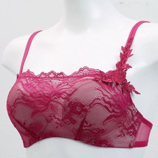 Annebra บราเสริมทรง ตะขอหลัง มีโครง เสริมฟองน้ำ Push up Mold bra Bloom Up รุ่น AB1-574 ชมพูเข้ม, ดำ