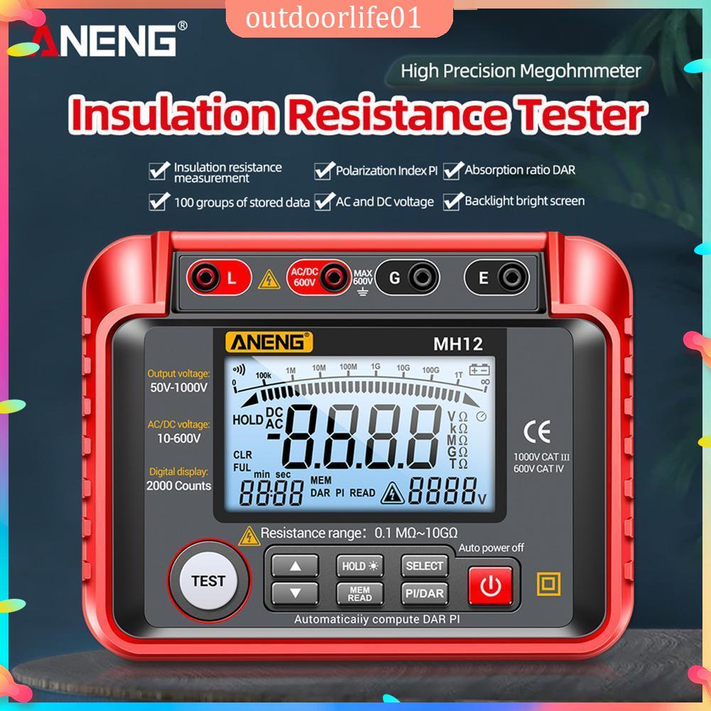 ✤ODL✤ ANENG MH12 Insulation Resistance Digital Meter Ohm Voltage Tester Megohmmeter ~