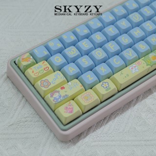 Picnic Keycaps XDA Profile Cartoon PBT Dye Sub ปุ่มกดคีย์บอร์ดเชิงกล Keycap