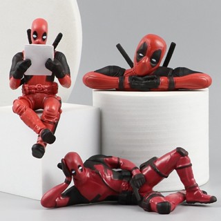 โมเดลฟิกเกอร์ PVC รูปการ์ตูน Deadpool Lying Reading Deadpool ขนาดมินิ ของเล่นสําหรับเด็ก และผู้ใหญ่