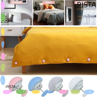 Pista คลิปหนีบผ้าห่ม ผ้าฝ้าย แบบหนา ทรงกลม ลายเห็ด สีฟ้า ชมพู ขาว เทา 16 ชิ้น