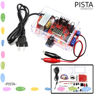 Pista ชุดควบคุมแรงดันไฟฟ้า พาวเวอร์ซัพพลาย ทองแดง โวลต์มิเตอร์ สีแดง ชุดฝึกเชื่อม แบบพกพา อะคริลิคใส DIY ชุดช่างไฟฟ้า