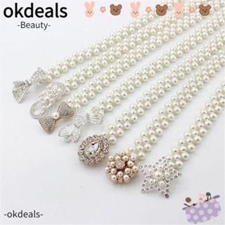 Okdeals สร้อยคอ ประดับมุก พลอยเทียม เครื่องประดับ สําหรับผู้หญิง เจ้าสาว