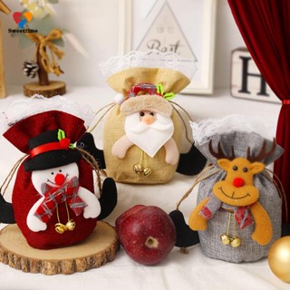 Creative Christmas Gift Bag Christmas  Velvet Bag Christmas Eve Candy Box Christmas Flannelette Bundle Pocket Stockings New