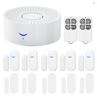 Tomobetter ชุดระบบเตือนภัยอัจฉริยะ WiFi ไร้สาย 2.4GHz อเนกประสงค์ มีเซนเซอร์เตือนภัย เปิดประตู หน้าต่าง