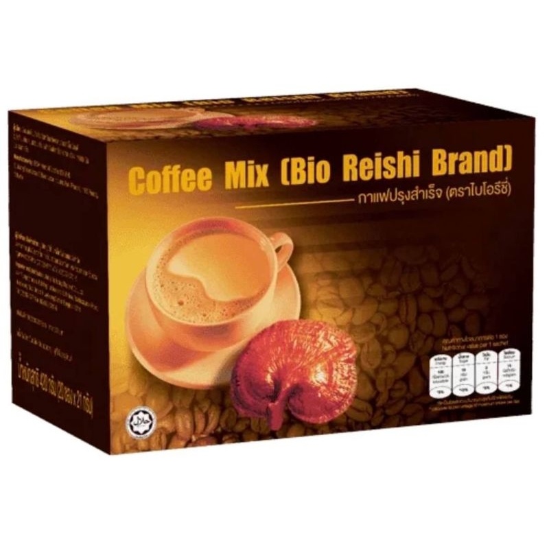 Unicity Bio Reishi Coffee Beverage กาแฟเห็ดหลินจือ ยูนิซิตี้ ไบโอรีชี่ กาแฟปรุงสำเร็จ 3 in1 เพื่อสุขภาพ 20 ซอง (1 กล่อง)