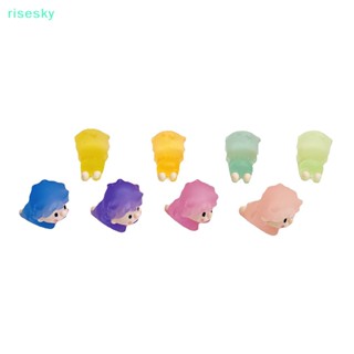 [risesky] ตุ๊กตาฟิกเกอร์เรืองแสง ขนาดเล็ก ของเล่นสําหรับตกแต่งบ้าน สวน 1 ชิ้น