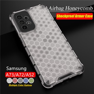 เคสโทรศัพท์มือถือ ซิลิโคนใส กันกระแทก ลายรังผึ้ง หรูหรา สําหรับ Samsung Galaxy A14 lTE A13 A12 A73 A04S M13 A72 A52 A52S A54 A42 A23 A34 5G