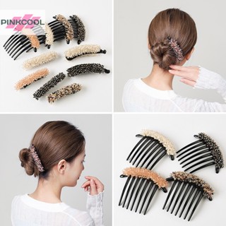 Pinkcool เครื่องประดับผม กิ๊บติดผม ประดับลูกปัดคริสตัล หรูหรา สําหรับผู้หญิง เจ้าสาว งานแต่งงาน