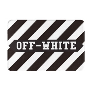 Off-white (2) พรมเช็ดเท้า ผ้าสักหลาด กันลื่น ดูดซับน้ํา แห้งเร็ว สําหรับห้องน้ํา 16x24 นิ้ว พร้อมส่ง