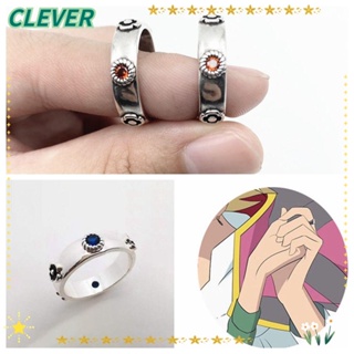 Clever แหวนโลหะ รูปการ์ตูนอนิเมะ ปรับได้ อุปกรณ์เสริม สําหรับแต่งคอสเพลย์ ของขวัญวันเกิด