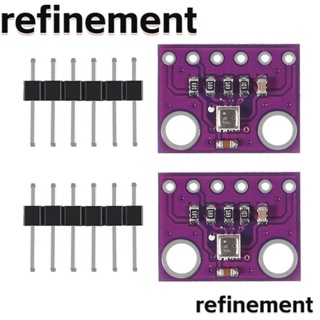 Refinement เซนเซอร์วัดอุณหภูมิความชื้น พร้อมโมดูลอิเล็กทรอนิกส์ดิจิทัล PCB IIC I2C Breakout BME280 3.3V 2 ชิ้น