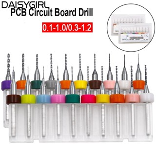 【DAISYG】10pcs Tungsten Steel Carbide PCB CNC Micro Drill Bits Set Milling 3.175mm Shank