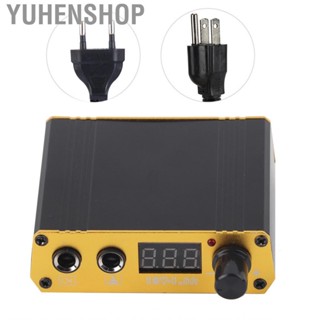 Yuhenshop Professional Mini Tattoo Machine Power Supply LCD Display Black 100‑230V