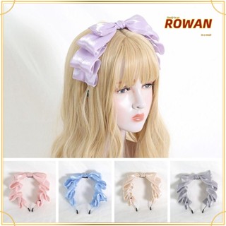 Rowans ที่คาดผม ริบบิ้นโบว์ ประดับไข่มุก ลายอนิเมะโลลิต้า หิมะน่ารัก พร็อพสําหรับแต่งคอสเพลย์