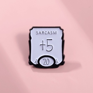 Sarcasm เข็มกลัดโลหะ รูปลูกเต๋า D20 5 ขา เครื่องประดับ สําหรับกระเป๋าเป้สะพายหลัง ของขวัญ