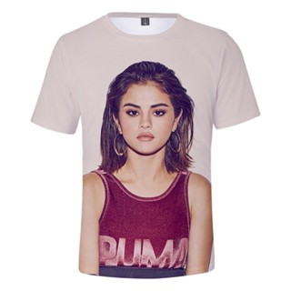 เสื้อยืด พิมพ์ลาย Selena Gomez สไตล์ฮาราจูกุ