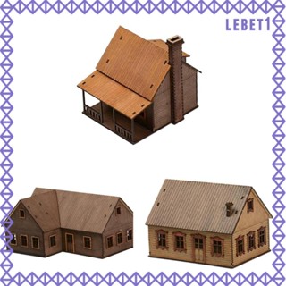 [Lebet] ของเล่นตัวต่อ รูปบ้านทิวทัศน์ สเกล Oo 3D สไตล์ยุโรป 1/72 DIY สําหรับฉากโต๊ะทราย