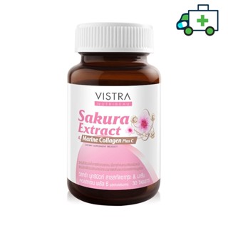 VISTRA Nutribeau Sakura Extract &amp; Marine Collagen Plus C 30 Tablets.[Plife]