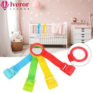 Lveror แหวนดึง น้ําหนักเบา สีแคนดี้ พลาสติก ทนทาน สําหรับแขวนรถเข็นเด็ก