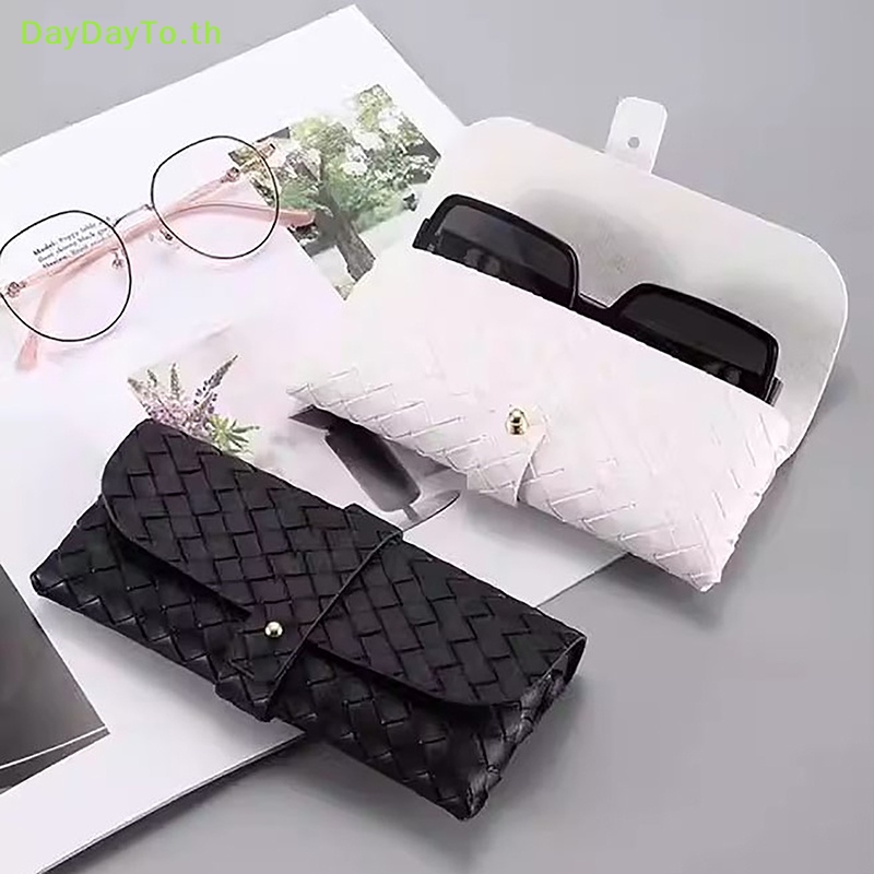 Daydayto กล่องหนังถัก แบบพกพา สําหรับใส่แว่นตากันแดด 1 ชิ้น