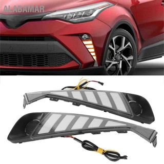 ALABAMAR LED DRL Daytime Running Light ไฟเลี้ยว IP68 กันน้ำ Fit สำหรับ C-HR 2020-2021