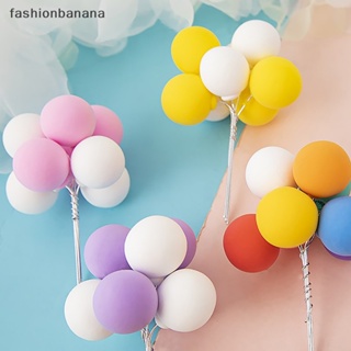 [fashionbanana] ใหม่ ธงท็อปเปอร์ รูปบอล หลากสี สําหรับตกแต่งเค้กวันเกิด คัพเค้ก ขนมหวาน 8 ชิ้น