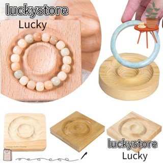 Lucky ถาดไม้ไผ่ สําหรับจัดเก็บลูกปัด สร้อยข้อมือ DIY