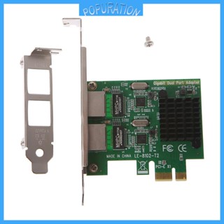 Pop การ์ดแลน PCIe X1 1000M PCIe Gigabit Ethernet Dual Ports RJ45 2 พอร์ต สําหรับ 82576EB Pci-e Ethernet Se