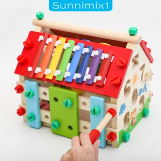 [Sunnimix1] ของเล่นกล่องดนตรี ทรงลูกบาศก์ เพื่อการเรียนรู้ สําหรับเด็กผู้ชาย ผู้หญิง