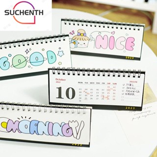 Suchenth ปฏิทินตั้งโต๊ะ ลายการ์ตูนน่ารัก สําหรับจัดระเบียบชีวิต