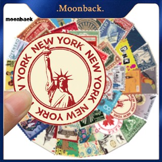 &lt;moonback&gt; สติกเกอร์แสตมป์ใส ความเหนียวสูง สําหรับตกแต่งตู้เย็น สมุดภาพ ของขวัญ 50 ชิ้น