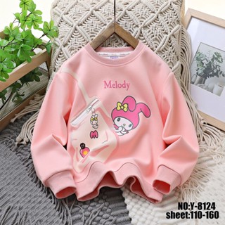 New childrens sweater letter cartoon girls sweater autumn long-sleeved round-neck knapsack sweater