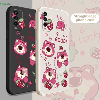 เคสโทรศัพท์มือถือ ซิลิโคนนุ่ม ลายหมี สตรอว์เบอร์รี่น่ารัก สําหรับ Redmi 9T 10C 10 10A 9 9A 9A Redmi Note 10 9 Pro 9S 10S 5 Note 9T 10T