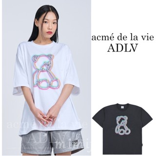 [acme De la vie] ใหม่ เสื้อยืดแขนสั้น โอเวอร์ไซซ์ พิมพ์ลายหมี โลหะ 2023