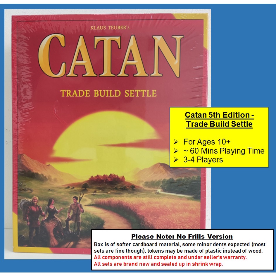 บอร์ดเกม Catan รุ่นที่ 5 ผู้เล่นหลายคน - Trade Build Settle / Expansions (ไม่มีเวอร์ชั่นงบประมาณ)