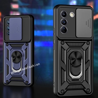 เคสโทรศัพท์สําหรับvivo Y100 Y200 5G Y19s Y28 V40 Lite 4G V40Lite 2024 เกราะแข็งกันกระแทกแม่เหล็กปลอกแหวนขาตั้งยึดกล้องฝาครอบป้องกัน