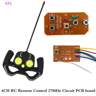 (KFL) ขายดี แผงวงจร 858 27MHz 4CH RC รีโมตคอนโทรล Pcb และบอร์ดรับสัญญาณ พร้อมเสาอากาศวิทยุ อุปกรณ์เสริม สําหรับรถยนต์