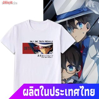 NEX100%COTTONIllicit นักสืบโคนันเสื้อยืดผู้ชาย 【เสื้อยืดอนิเมะ】&gt;Detective Conan Shinichiran Kaito Kidd Grey Original Ins