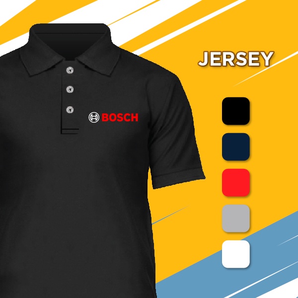 Baju Dry Fit BOSCH Hardware Uniform เสื้อโปโลไมโครไฟเบอร์ Tshirt Casual Unisex เสื้อยืด Tee Top Jersey Pakaian แฟชั่น