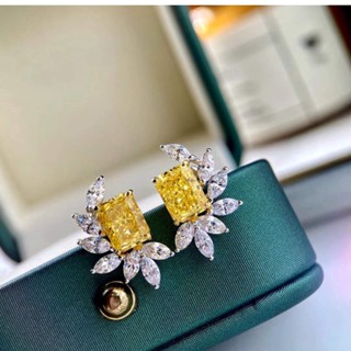 สินค้าใหม่ ต่างหูซิตริน สีเขียว สีชมพู สําหรับผู้หญิง