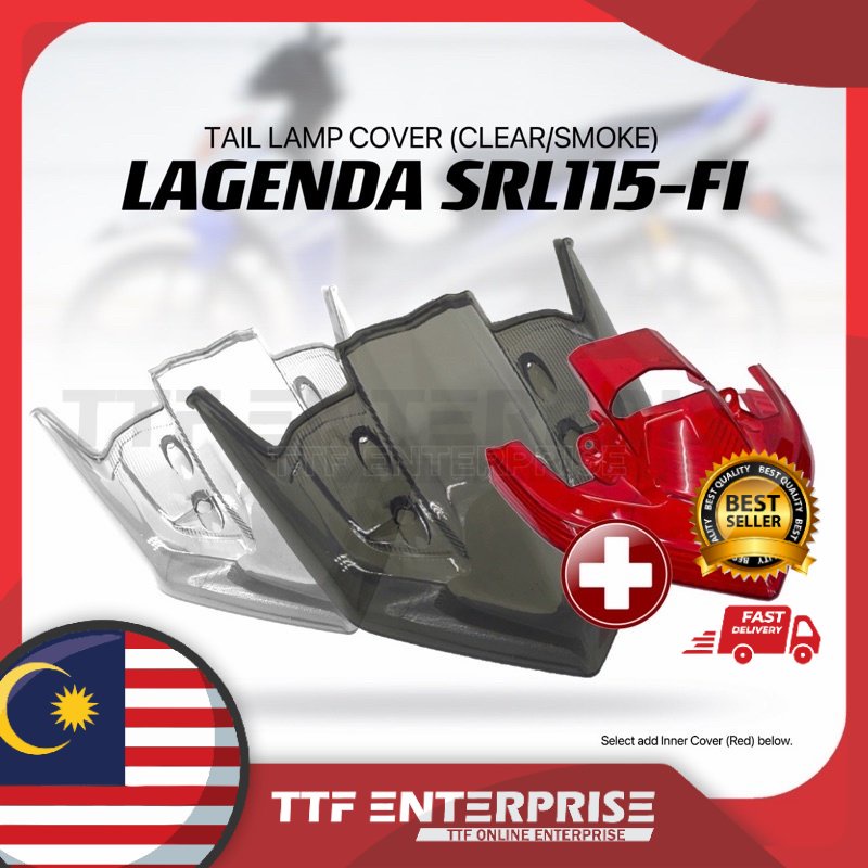 LAGENDA SRL115-FI TAIL LAMP COVER (SMOKE/CLEAR) LAGENDA115FI SRL115 FI LAGENDA115ZR FI SRL115ZR FI